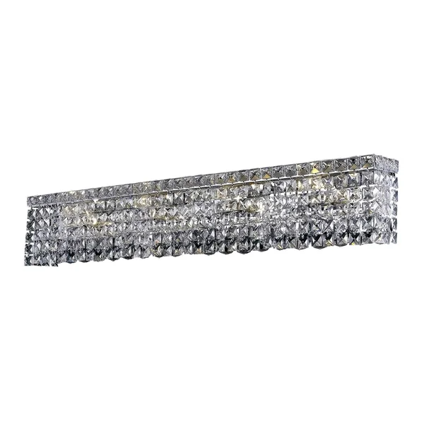 Elegant Lighting Maxime 8 Light Chrome Wall Sconce Clear Elegant Cut Crystal V2033W36C/EC
