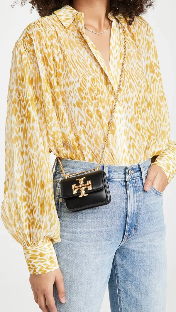 Tory Burch Eleanor Mini Crossbody Bag, Black, Women's