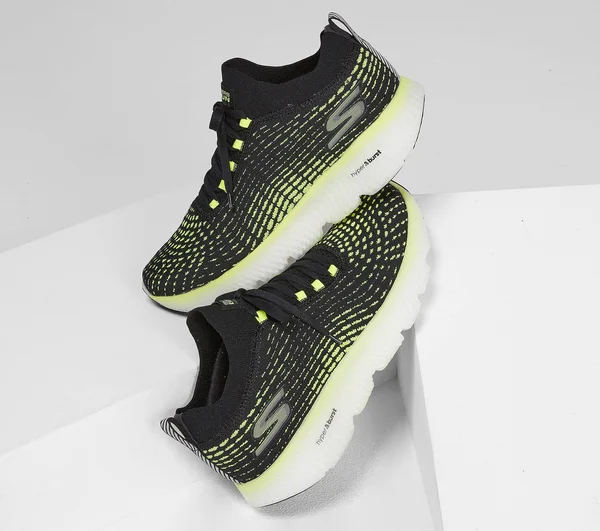 Skechers Men's Max Road 4, Black/Lime, 12