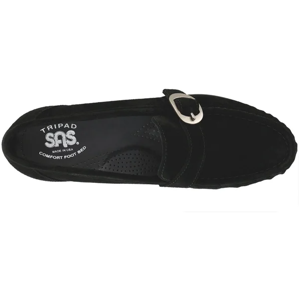 SAS Women's Lara Black Suede 11 Slim