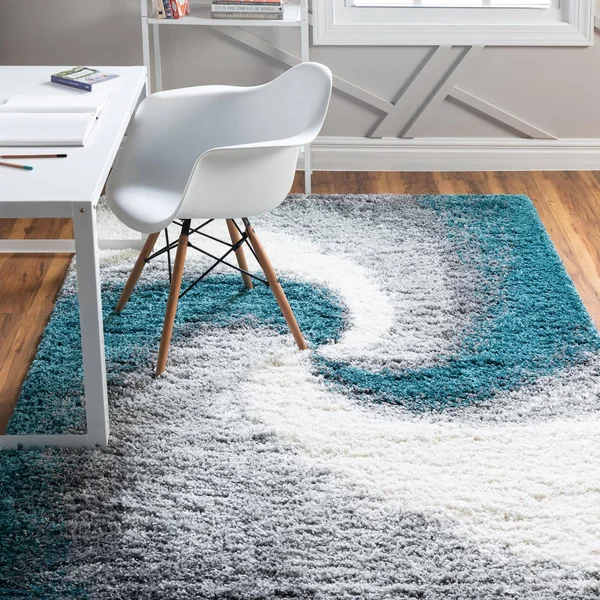 Soft Touch Shag Turquoise 6x9 Area Rug