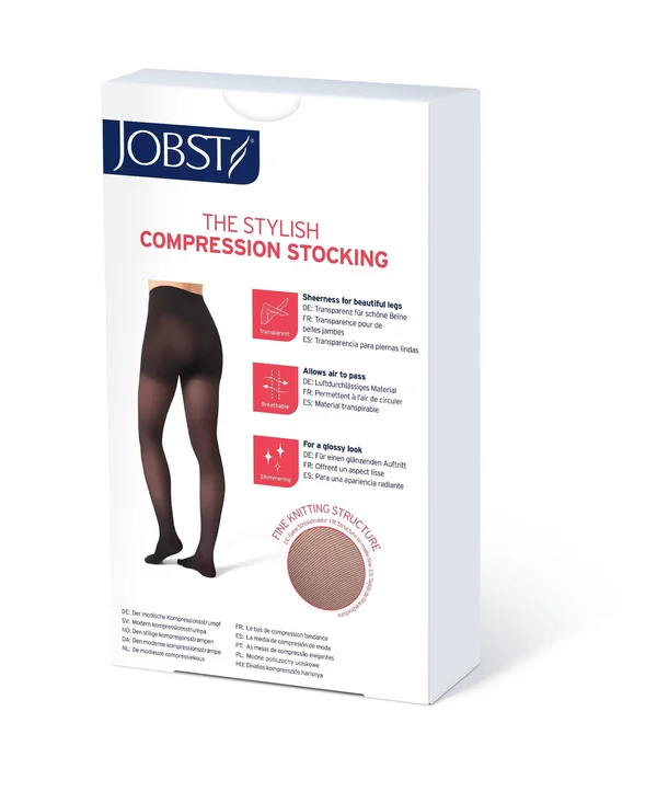 Jobst Ultrasheer 30-40 mmHg XL Black Thigh High Silicone Dot Band