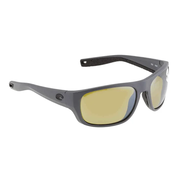 Costa Del Mar Tico 580G Polarized Sunglasses, Matte Gray/Sunrise Silver Mirror