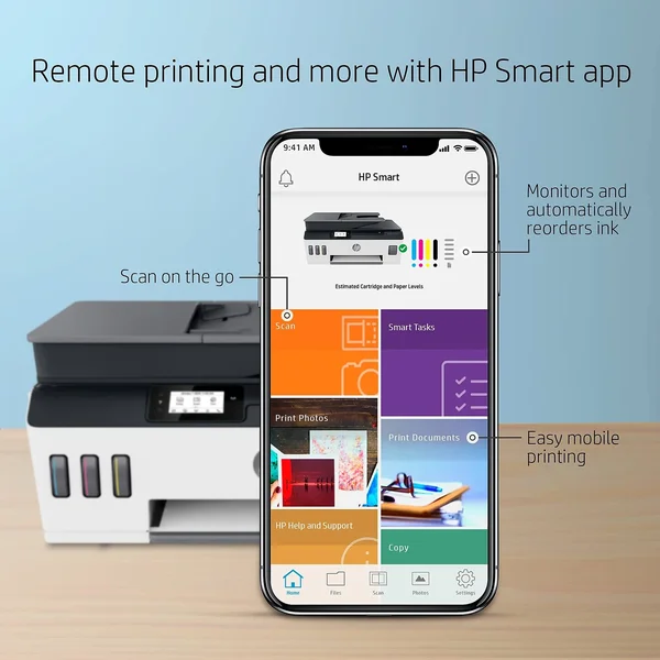 HP Smart Tank Plus 651 Wireless All-in-One Color Ink-jet - Multifunction printer - English, French, Spanish, Canada, United Sta