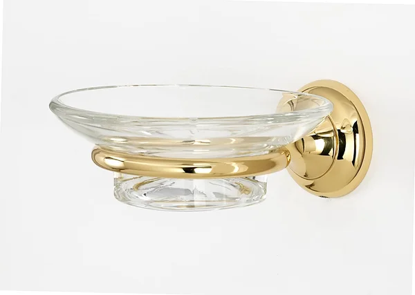 Alno Royale A6630-PB/NL Soap Holder with Dish - Unlacquered Brass