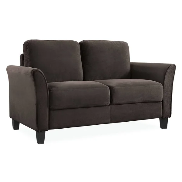 Lifestyle Solutions Westin Curved Arm Loveseat - Brown