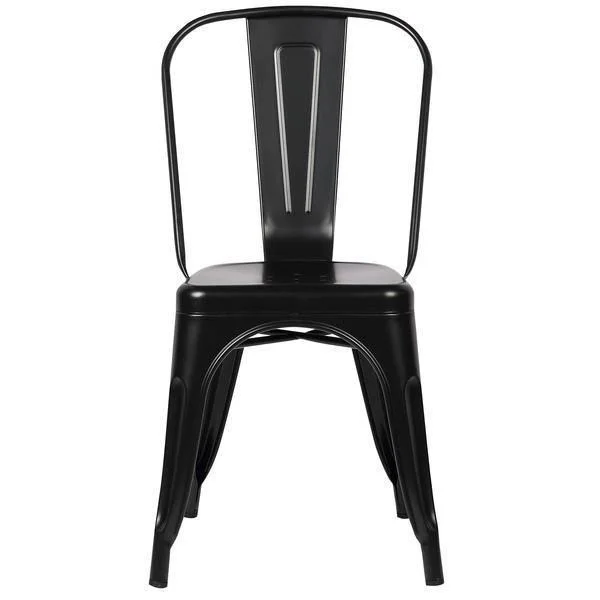 Edgemod Trattoria Side Chair, Polished Gunmetal