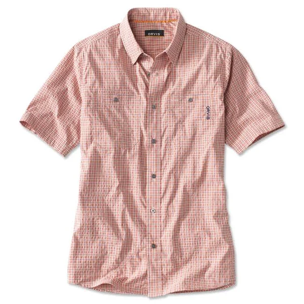 Johnson Fork Short-Sleeved Tech Shirt for Men, Washed Sienna, Size Large, Orvis