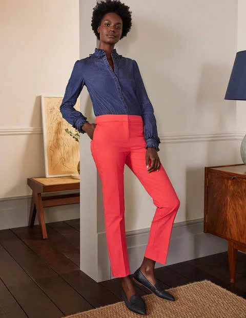Boden Women's Bright Coral Richmond 7/8 Pants