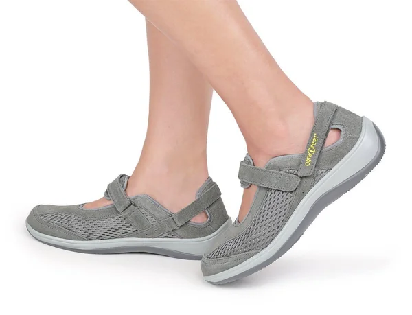 Women's OrthoFeet Sanibel Mary Jane - Size: 7.5, Gray
