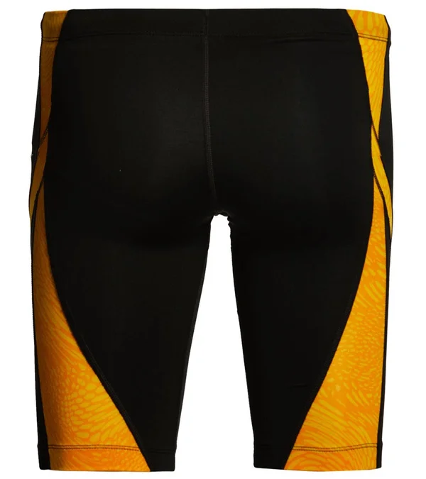 Nike Men's Geo Alloy Jammer Swimsuit - Varsity Maize 22, Polyester/Spandex - Swimoutlet.com