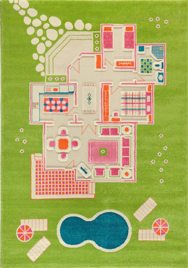 IVI Playhouse 3D Play Rug - Green