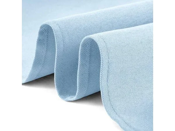 Lann&s Linens - 108x22 Round Premium Tablecloth for Wedding/Banquet/Restaurant - Polyester Fabric Table Cloth - Baby Blue