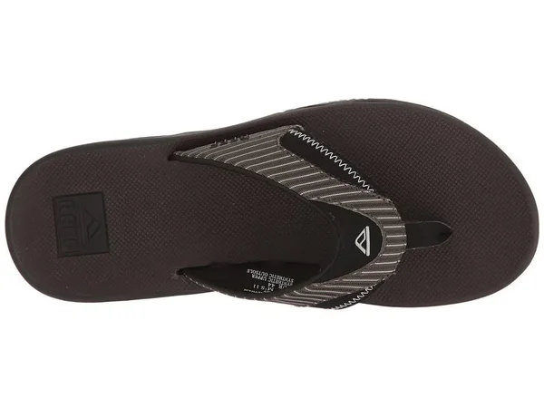Reef Men's Fanning Prints Flip Flop - Brown Pinstripe - 9