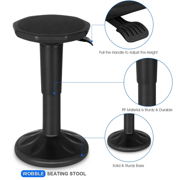 Wobble Chair Height Adjustable Wiggle Chair for Home and Office - White