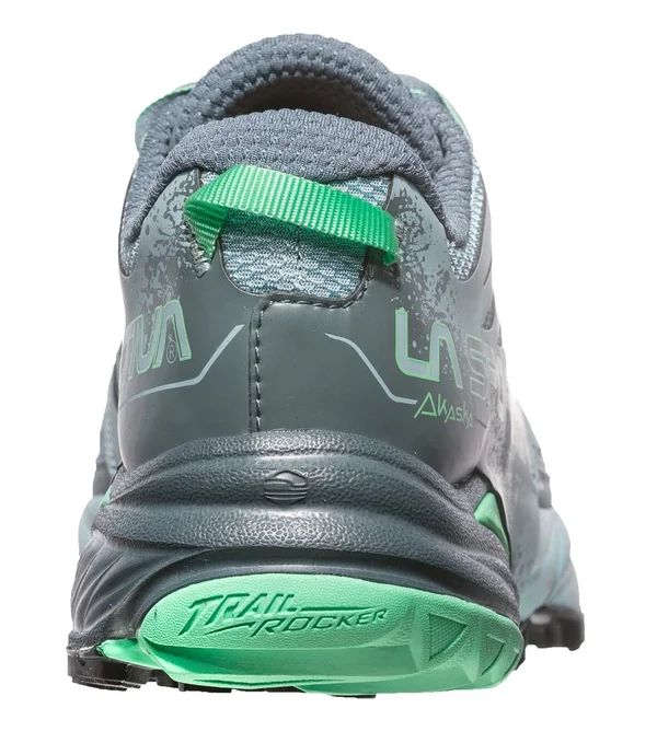 La Sportiva Akasha Blau-Gr黱, Womens Trail Running & Running Shoes, Size US 9.5+ - Color Stone Blue - Jade Green