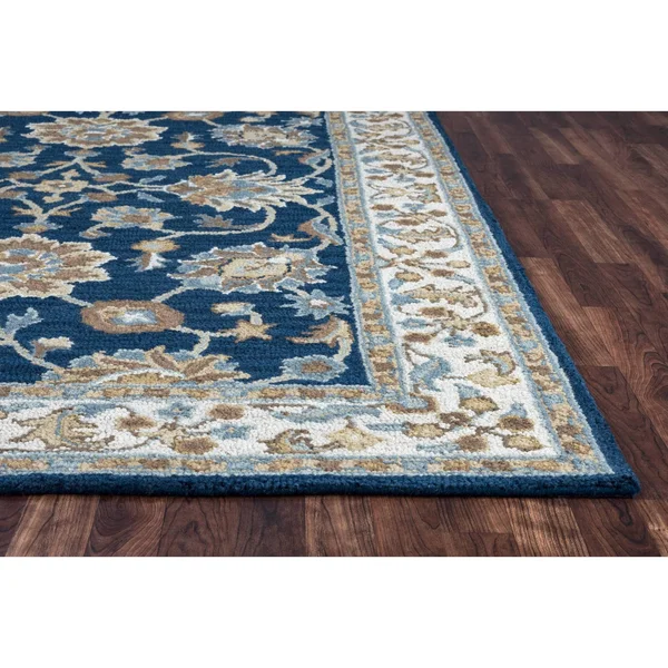 Crypt Blue 5& x 8& Hand-Tufted Rug- CY1004