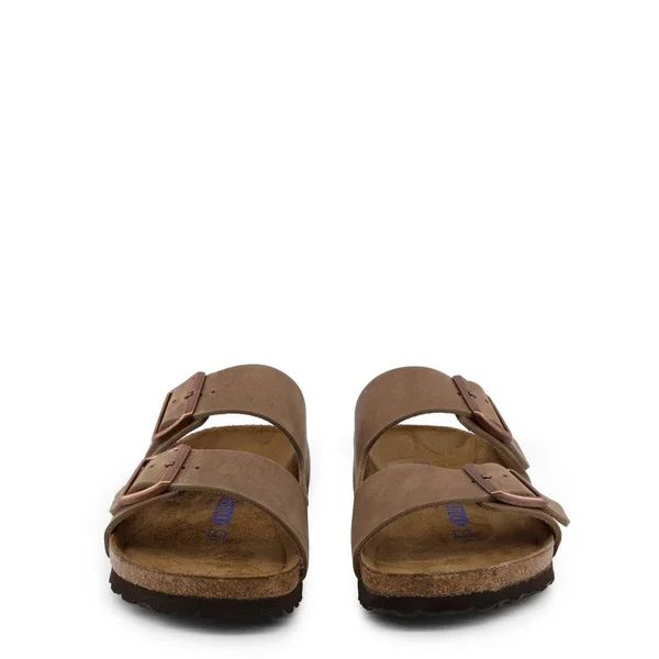 Birkenstock Arizona Oiled Leather Tobacco Brown Two-Strap Sandals - Men's Size 10