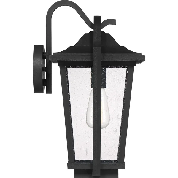 Quoizel DRS8411EK Darius 18.25 inch Outdoor Wall Lantern Traditional Plastic Earth Black Finish with Clear Seedy Glass
