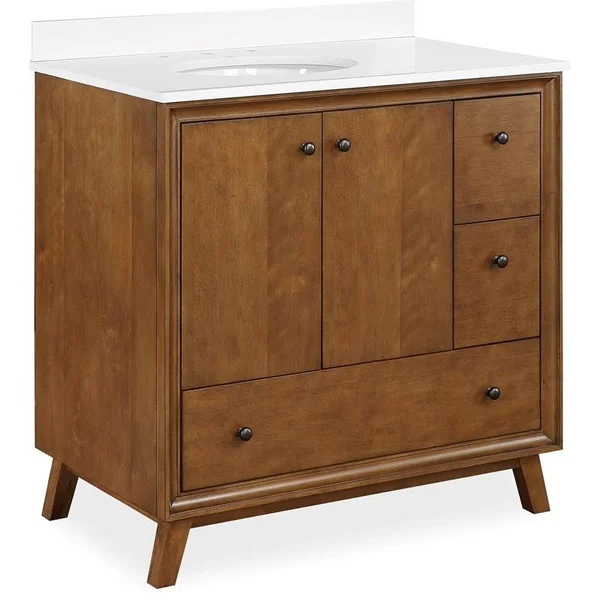 Dorel Living Bleeker 36 inch Bathroom Vanity - Chocolate Spice