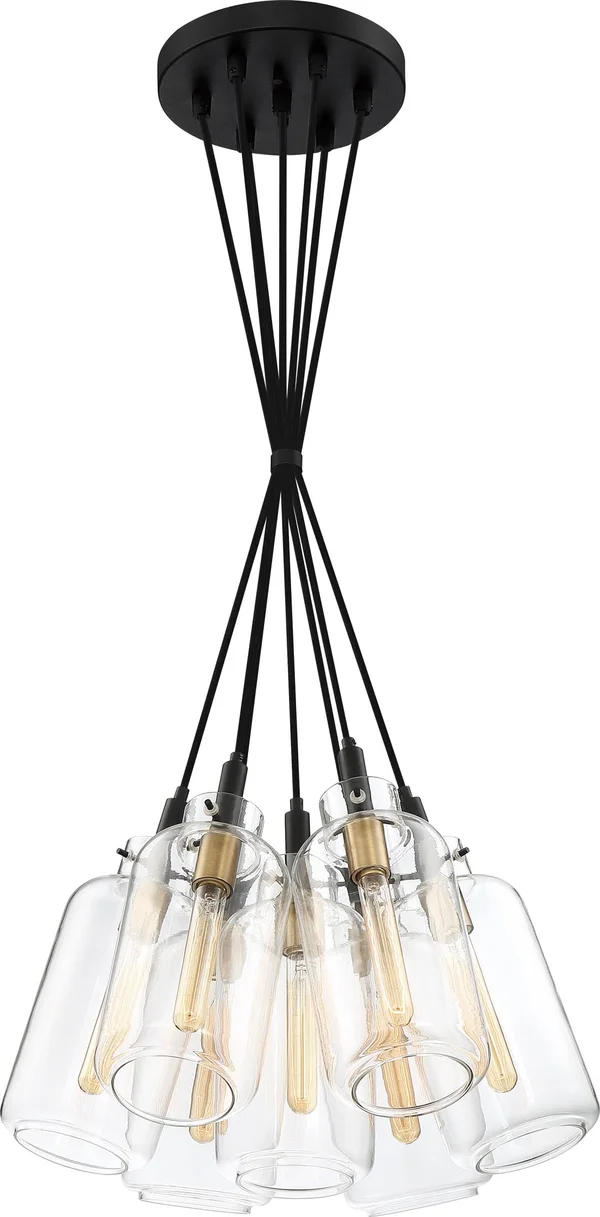 Quoizel 7 Light Teagan Pendant Earth Black