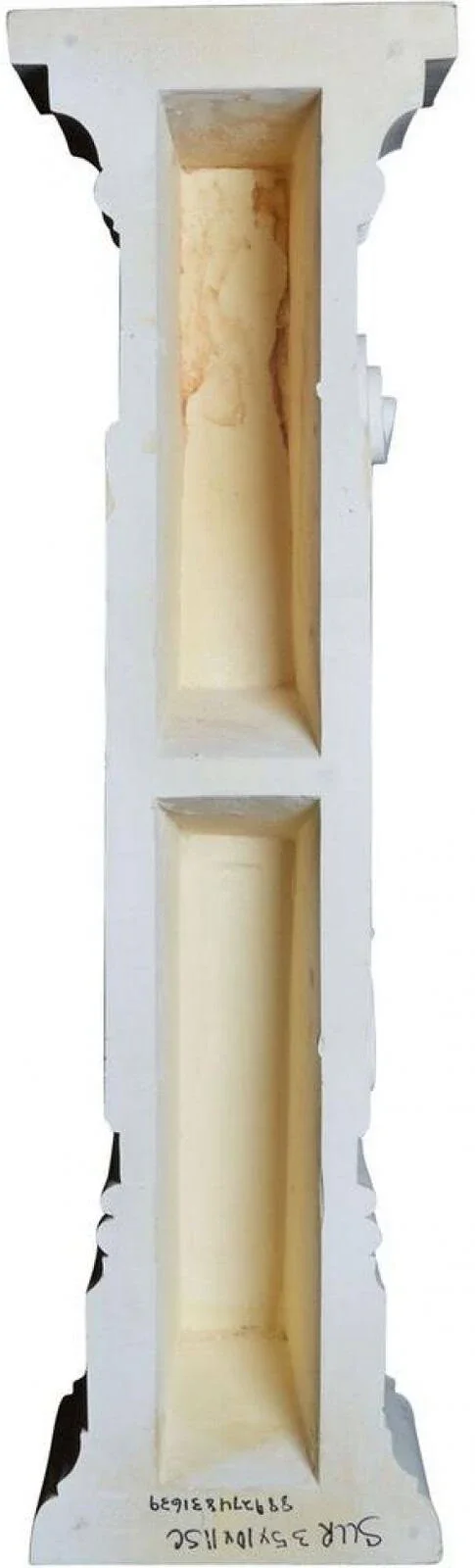 Ekena Millwork Scroll Leaf 34 5/8x22H x 9 7/8x22W x 11 1/8x22D Surround, 9.87 x 11.13 x 34.63 in