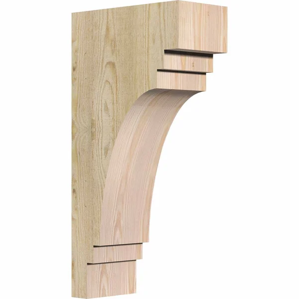 6x22W x 12x22D x 24x22H Pescadero Rough Sawn Corbel, Douglas Fir