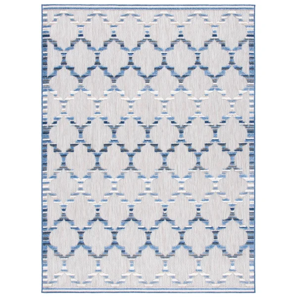 Safavieh Cabana Rug Collection CBN333G - Grey - Blue - 9' x 12'