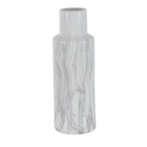 Leeds & Co 21.3x22H White Ceramic Contemporary Vase - 503963