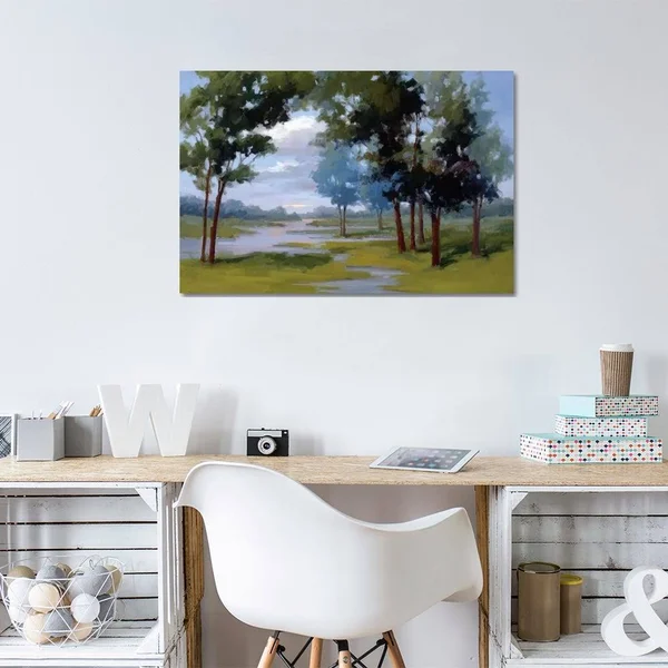 Vicki Mcmurry Paintings on Canvas Art - Wandering Water Print ( scenic & landscapes > Nature > marshes & swamps