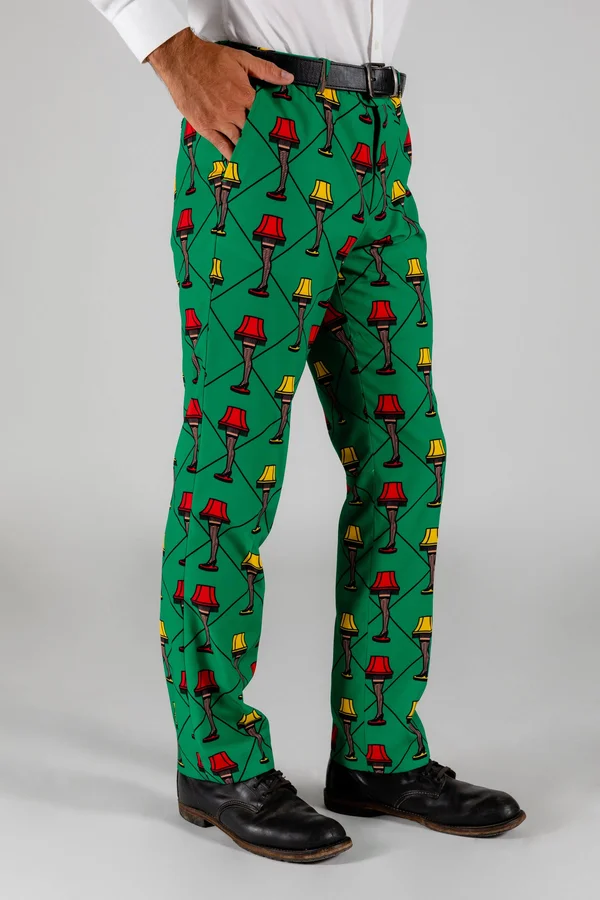 The Fragile - Christmas Dress Pants, Size 33, Multicolor, Shinesty