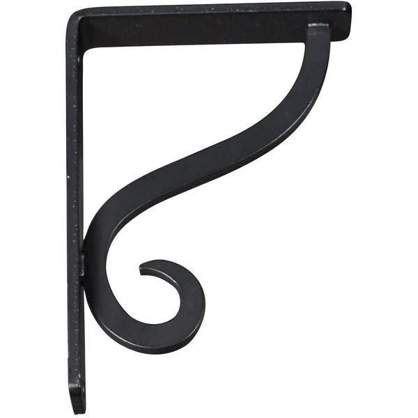 Ekena Millwork Ashford Wrought Iron Bracket Antiqued Silver 1 1/2x22W x 12x22D x 15x22H - (Single Center Brace)