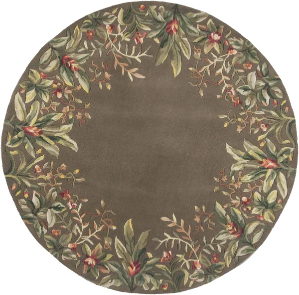 Kas Emerald 9000 Tropical Border 2' x 3' Taupe Rug