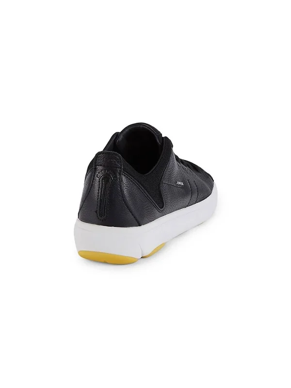 Geox Nebula Leather-Trim Sneaker - 45, Black