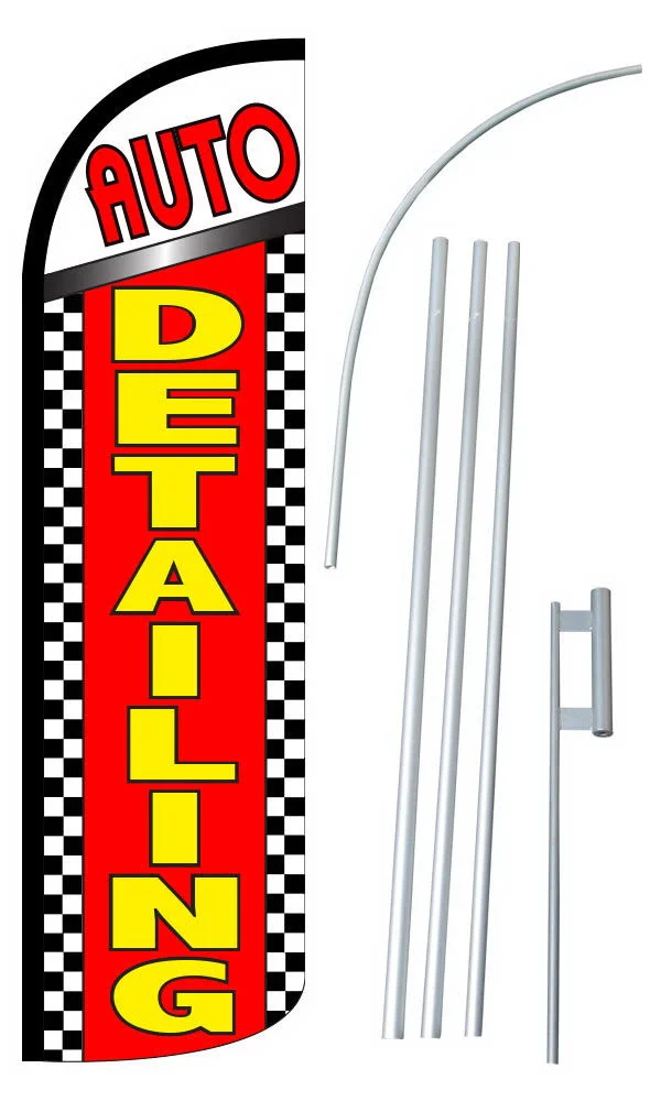 NeoPlex Sw10956-4spd-sgs Auto Detailing Deluxe Windless Swooper Flag Kit