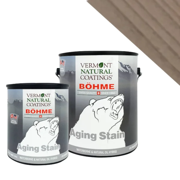 Vermont Natural Coatings Exterior Bohme Aging Stain 5 Gallon - Light Gray
