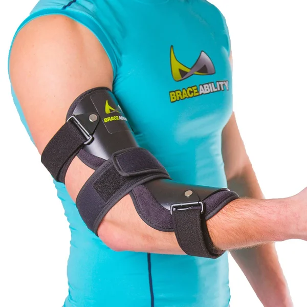 Braceability Cubital Tunnel Syndrome Elbow Brace, Splint to Treat Pain from Ulnar Nerve Entrapment, Hyperextended Elbow Prevent