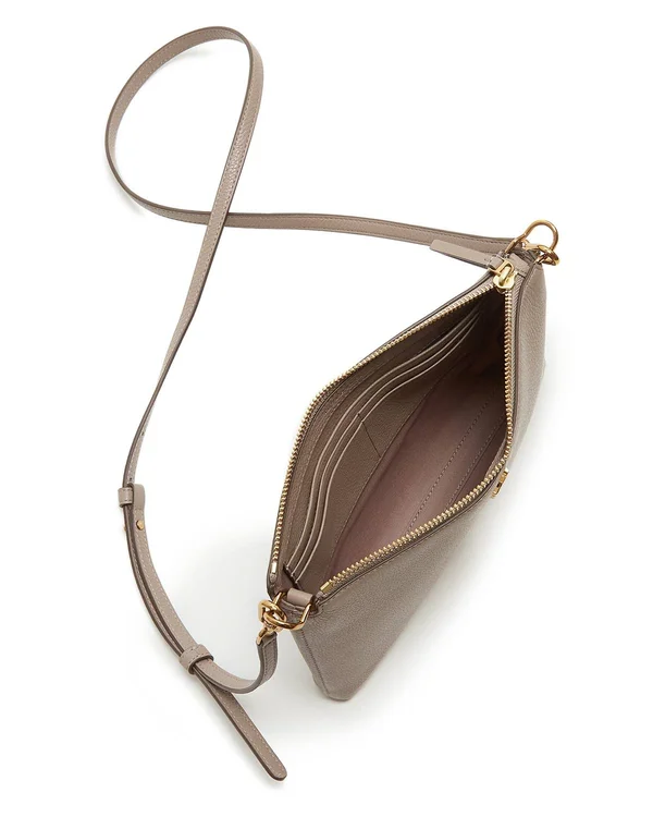 Tory Burch Kira Small Pebbled Leather Top-Zip Crossbody - Jackfruit/Gold