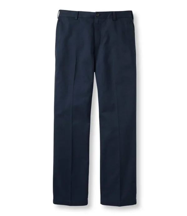 Men's Wrinkle-Free Double L Chinos - Standard Fit Plain Front Blue 33x29, L.L.Bean