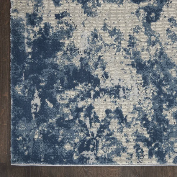 Nourison Rustic Textures RUS16 Area Rug - Grey/Blue, 5&3x22 x 7&3x22
