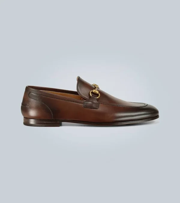 Gucci Men - Jordaan Leather Loafers, Brown, US 13, Shoes