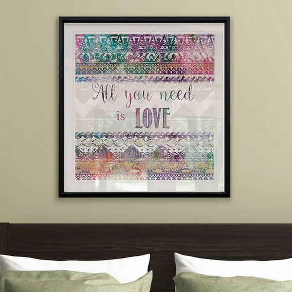 Boho Love -Framed Giclee Print - 38x38