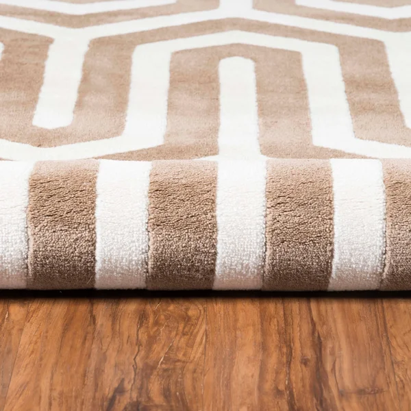 Linon Roma Tangent Geometric Rug - Grey, 5x7 ft