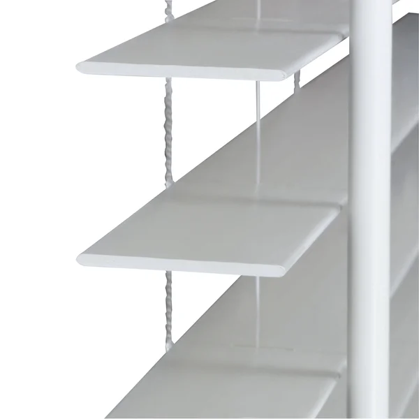 2x22 Cordless Faux Wood Blind - Smooth White - 40.5x22 W x 48x22 L