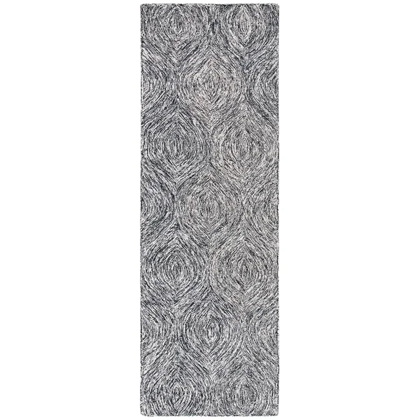 Safavieh Micro-Loop Rug Collection MLP615Z - Black - Ivory - 4& x 6&