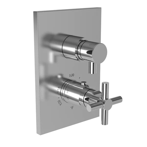 Newport Brass 3-993TS/10B 1/2x22 Square Thermostatic Trim Plate with Handle - Oil Rubbed Bronze