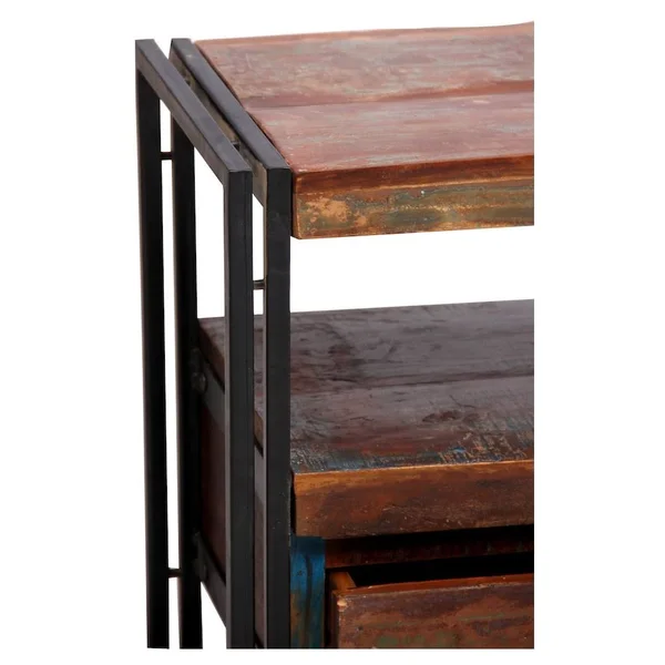 Old Reclaimed Wood Double Drawers TV Stand for TVs Up to 55x22 - Timbergirl