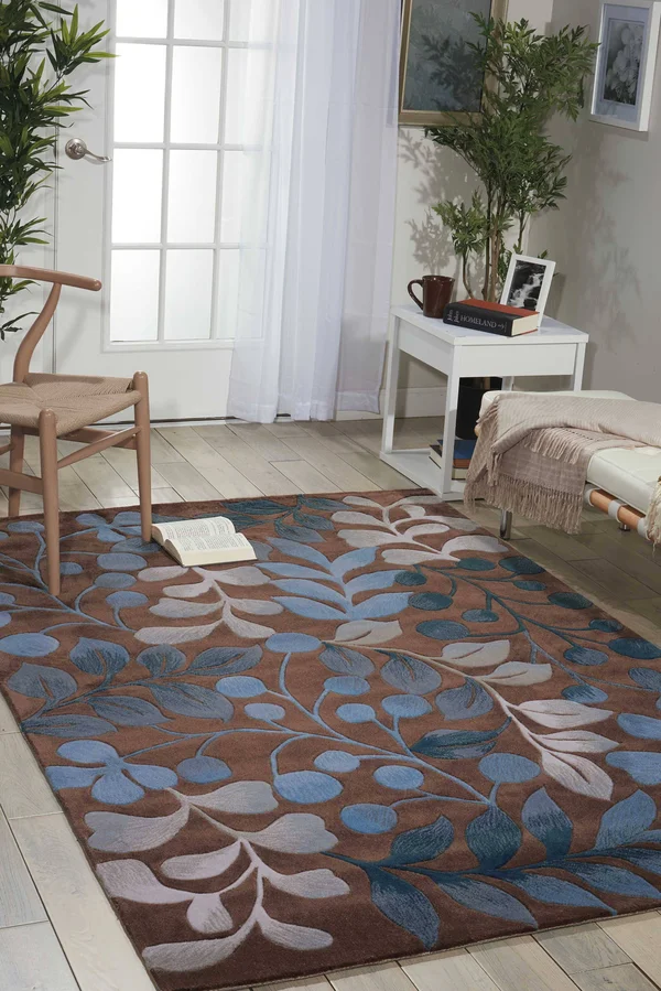 Nourison Contour CON02 Area Rug - Mocha, 5& x 7&6x22