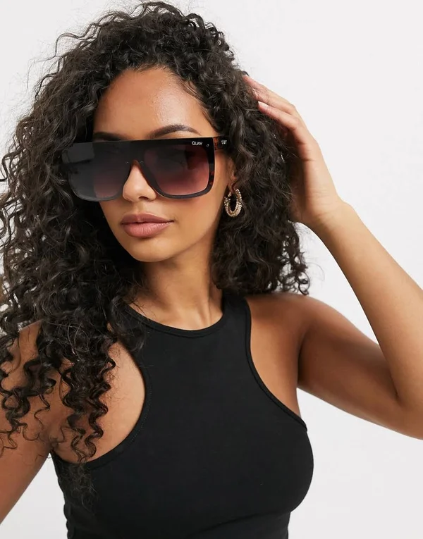 Quay Australia x Lizzo Jaded Sunglasses in Tortoise Purple Fade