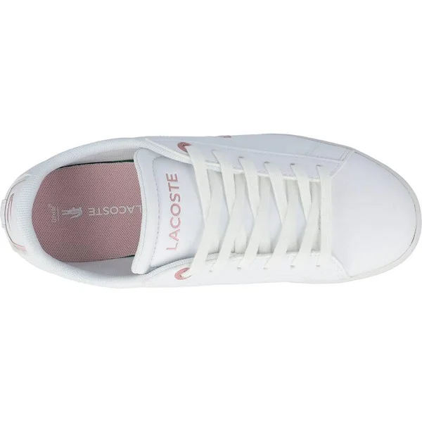 Lacoste Junior Carnaby Evo 0921 1 J White/Pink Synthetic Trainers